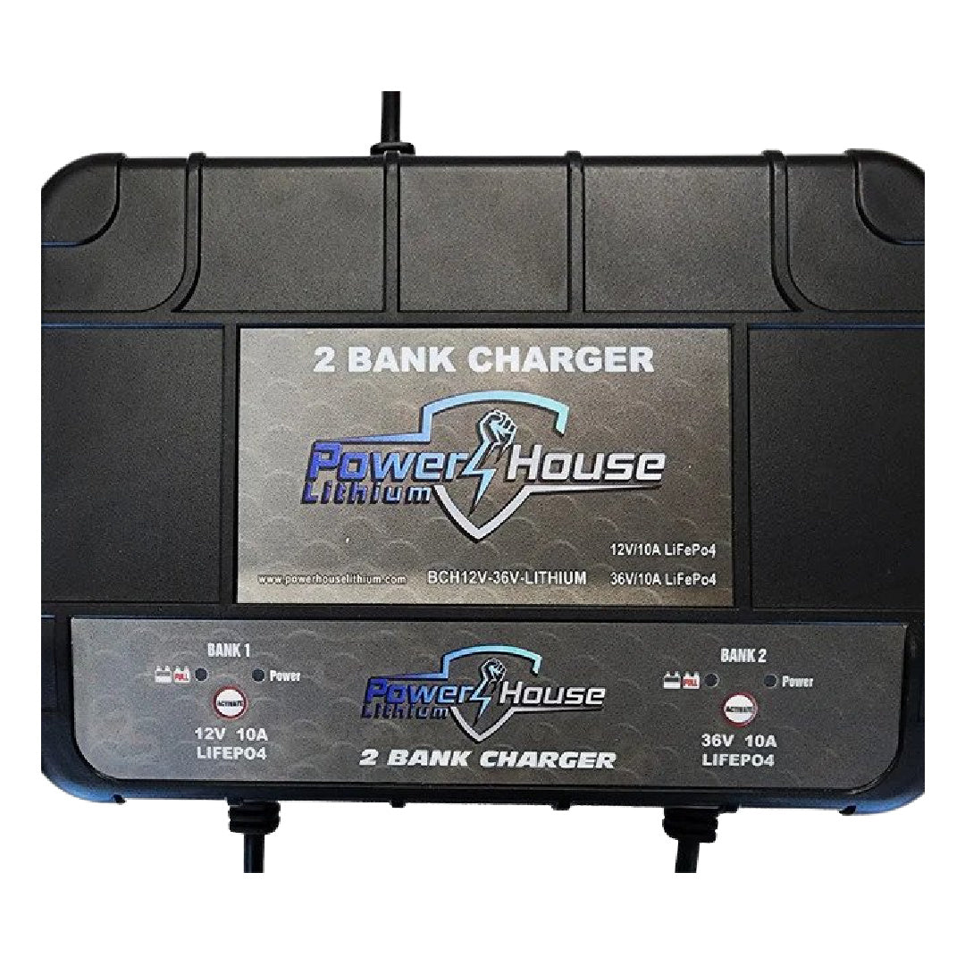 PowerHouse Dual Bank 12V and 36V Charger  Lithium Battery Source — Lithium  Battery Source