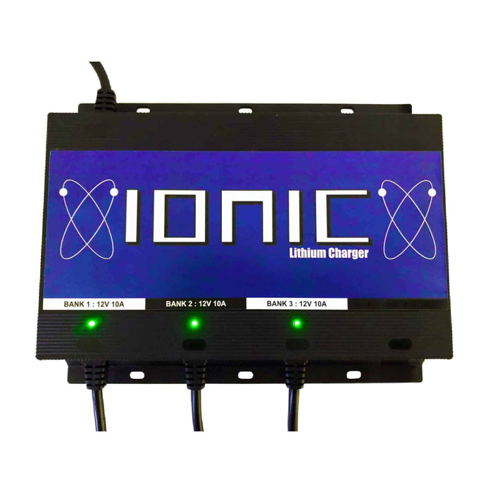 Ionic Lithium 3 Bank 12V 10A Lithium Battery Charger