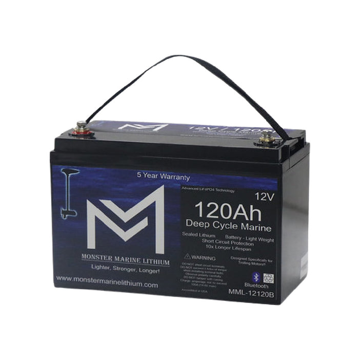 Monster Marine Lithium 12V 120Ah Battery w/ Bluetooth